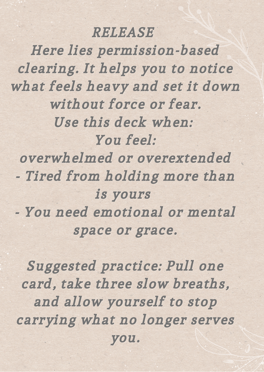 AFFIRMATION CARDS - RELEASE