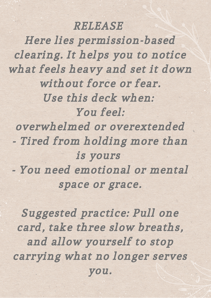 AFFIRMATION CARDS - RELEASE